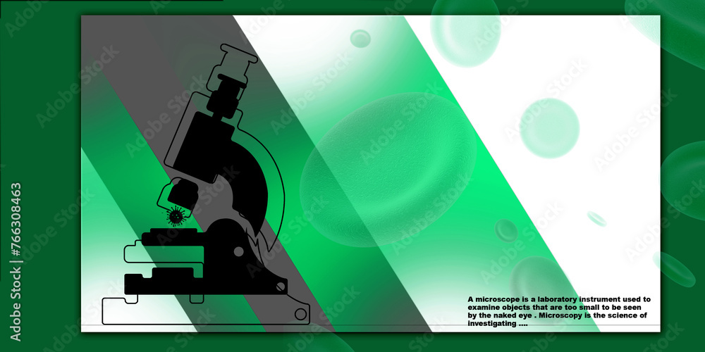 Aufkleber 2d rendering virus testing microscope with medicine bottle