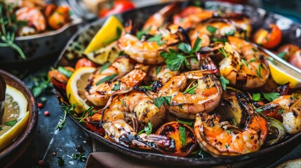 Grilled Shrimp Dish with Vibrant Spices