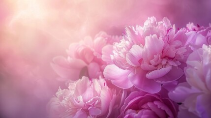 Obraz premium Soft Pink Peonies with Dreamy Background