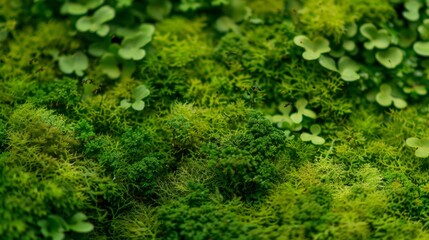 Lush Green Moss Texture Natural Background
