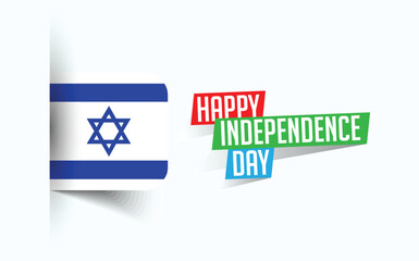 Happy Independence Day of Israel Vector illustration, national day poster, greeting template design, EPS Source File
