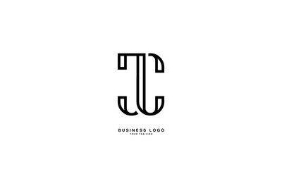 JC, CJ, J, C, Abstract Letters Logo Monogram
