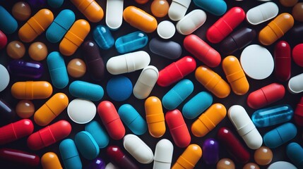 Colourful pills UHD wallpaper