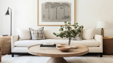 Naklejka premium Close up of living room UHD wallpaper