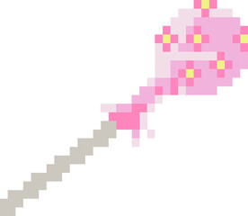 Fototapeta premium Candy cartoon icon in pixel style