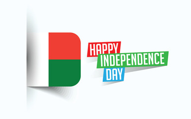 Happy Independence Day of Madagascar Vector illustration, national day poster, greeting template design, EPS Source File
