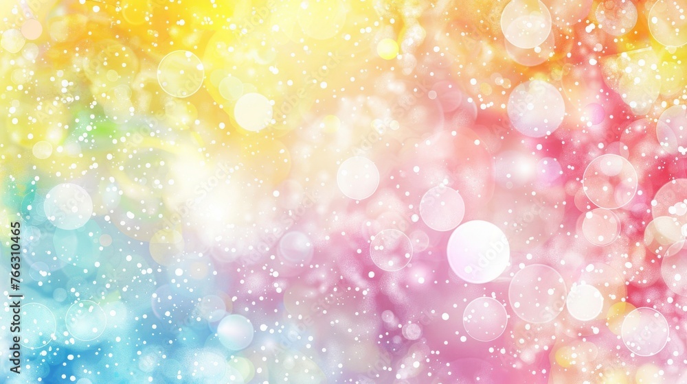 Poster Abstract Colorful Bokeh Bubble Background