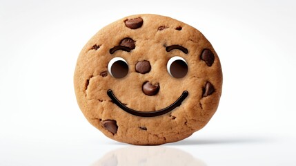 Cookie with smiley face UHD wallpaper
