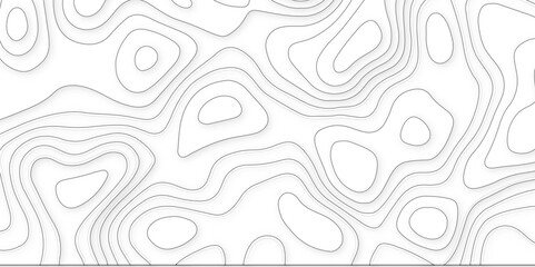 Abstract white paper cut background with line. 3d topography relief. Vector topographic illustration. realistic papercut decoration textured with wavy layer and shadow. seamless pattern wave design. - obrazy, fototapety, plakaty