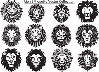 Obraz premium Lion silhouette vector