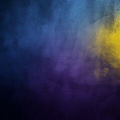 Dark navy blue purple yellow, a rough abstract retro vibe background template or spray texture color