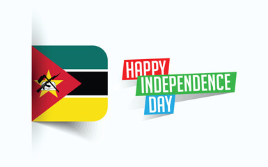 Happy Independence Day of Mozambique Vector illustration, national day poster, greeting template design, EPS Source File