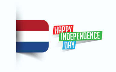 Happy Independence Day of Netherlands Vector illustration, national day poster, greeting template design, EPS Source File
