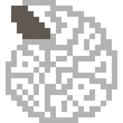 Shell cartoon icon in pixel style