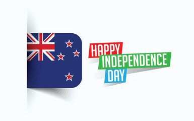 Happy Independence Day of New Zealand Vector illustration, national day poster, greeting template design, EPS Source File