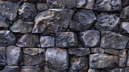 Natural Stone Wall Texture - obrazy, fototapety, plakaty