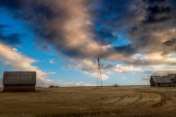Rustic building on the prairies Vulcan County Alberta Canada