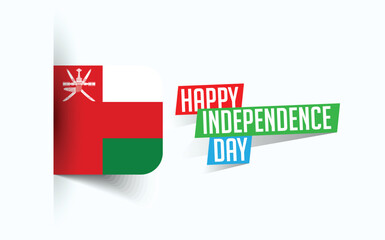 Happy Independence Day of Oman Vector illustration, national day poster, greeting template design, EPS Source File
