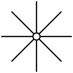 Hand Draw Line Sparkling Star