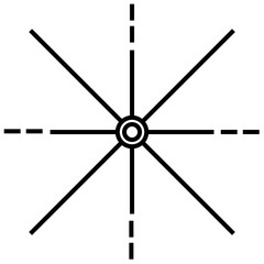 Hand Draw Line Sparkling Star