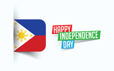Happy Independence Day of Philippines Vector illustration, national day poster, greeting template design, EPS Source File