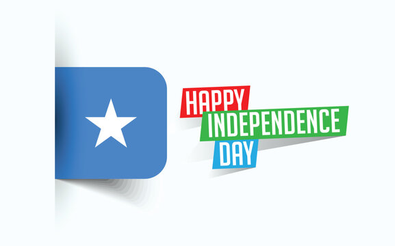 Happy Independence Day of Somalia Vector illustration, national day poster, greeting template design, EPS Source File - Powered by Adobe
