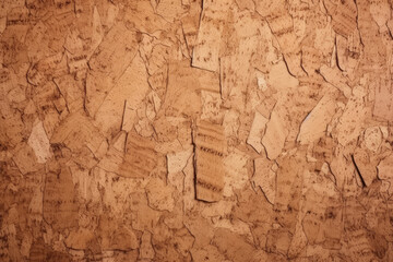 Processed collage of cork board or OSB board material texture. Background for banner, backdrop
