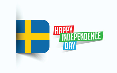Happy Independence Day of Sweden Vector illustration, national day poster, greeting template design, EPS Source File