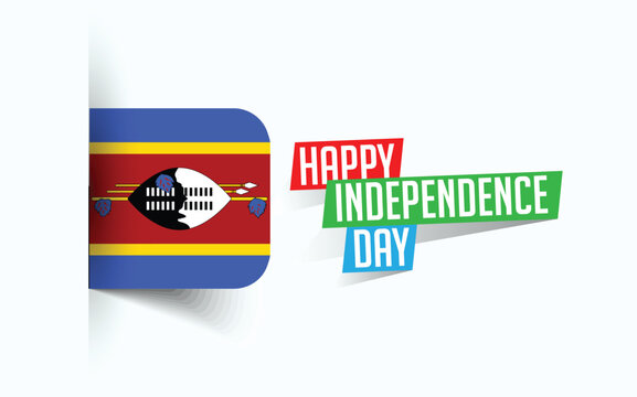 Happy Independence Day of Swaziland Vector illustration, national day poster, greeting template design, EPS Source File
- Powered by Adobe
