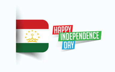 Happy Independence Day of Tajikistan Vector illustration, national day poster, greeting template design, EPS Source File