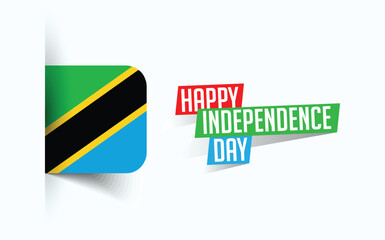 Happy Independence Day of Tanzania Vector illustration, national day poster, greeting template design, EPS Source File