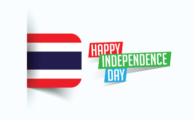 Happy Independence Day of Thailand Vector illustration, national day poster, greeting template design, EPS Source File
