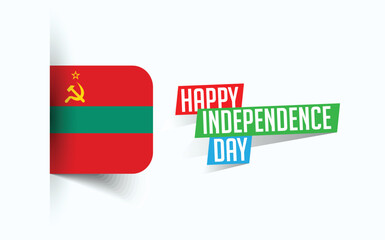 Happy Independence Day of Transnistria Vector illustration, national day poster, greeting template design, EPS Source File