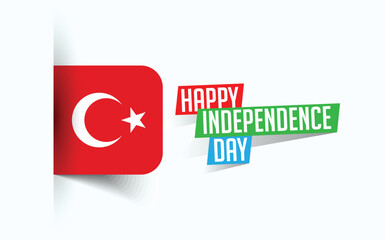 Happy Independence Day of Turkey Vector illustration, national day poster, greeting template design, EPS Source File
