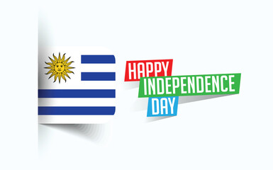 Happy Independence Day of Uruguay Vector illustration, national day poster, greeting template design, EPS Source File
