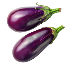 eggplant isolated on white background, clipping path, full depth of field 