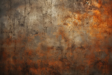 Processed collage of rust metal sheet surface texture. Background for banner, backdrop or texture