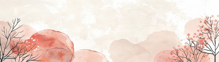 Dusty pink 2D shapes, minimalist Boho Japandi style, clean design on white background