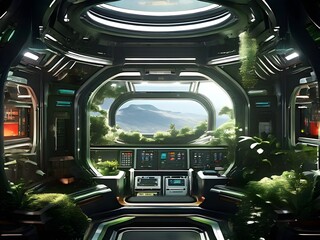interior of a spacecraft designed for long duration human space travel