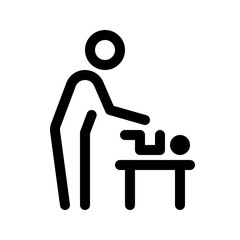 Baby care room line icon. Vector graphics
