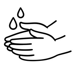 Hand washing icon doodle drawing