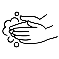 Hand washing icon doodle drawing