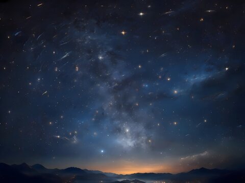 night sky with stars space appear through 