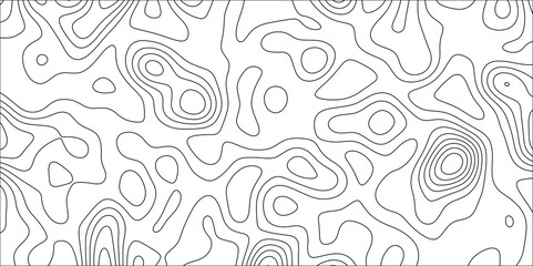 Contour map background. Geography scheme and terrain. Topography grid map. Stylized topographic contour map. Geographic line mountain relief. Abstract lines or wavy backdrop background.