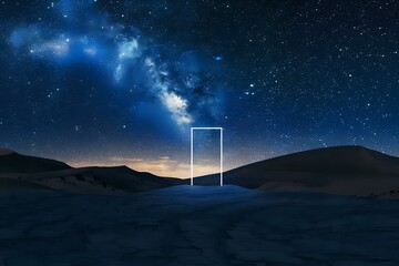 night in the desert. Generative AI