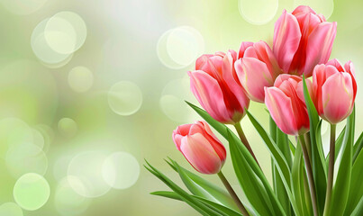tulips background-generative ai