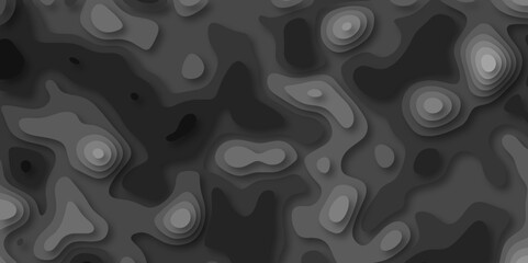 Gray Stylized topographic contour map. Geography scheme and terrain. Topography grid map. Contour map background. Geographic line mountain relief. Abstract lines or wavy backdrop background.