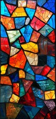 Geometric Stained Glass Window Mosaic Generative AI