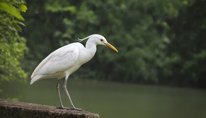 Great White Egret bird Stock Photo,Egret bird photography.Wildlife Photography, Generative AI