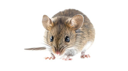cute brown mouse isolated on white background